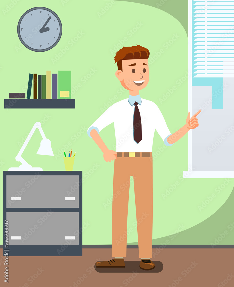 Business Man in Office Wearing Formal Clothes. Business Man in Office Wearing Formal Clothes.