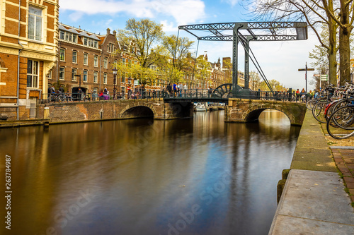 Photography Aluminium Bridge in Amsterdam, Netherlands