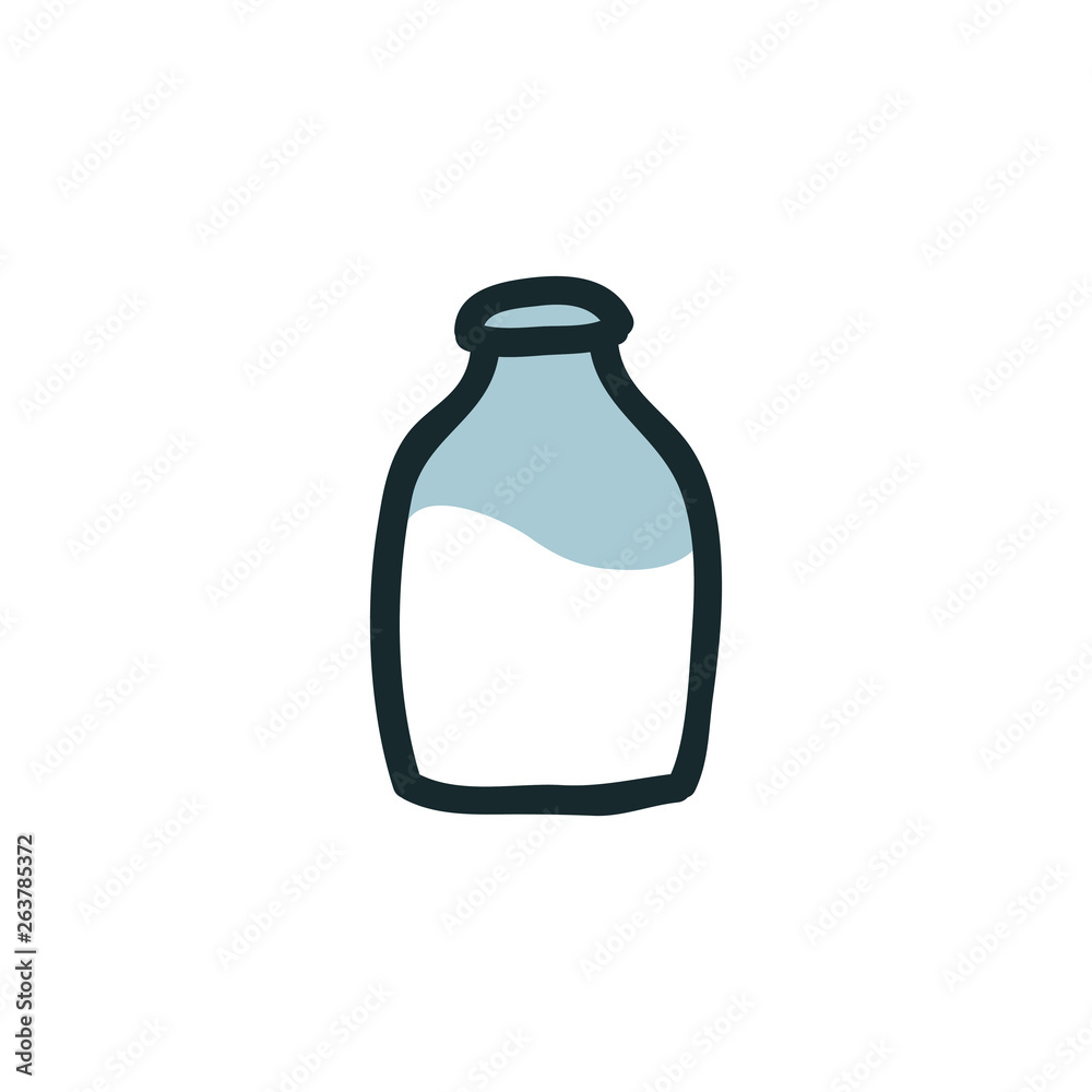 milk doodle icon