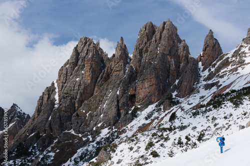 High mountain cliffs in the Dolomites