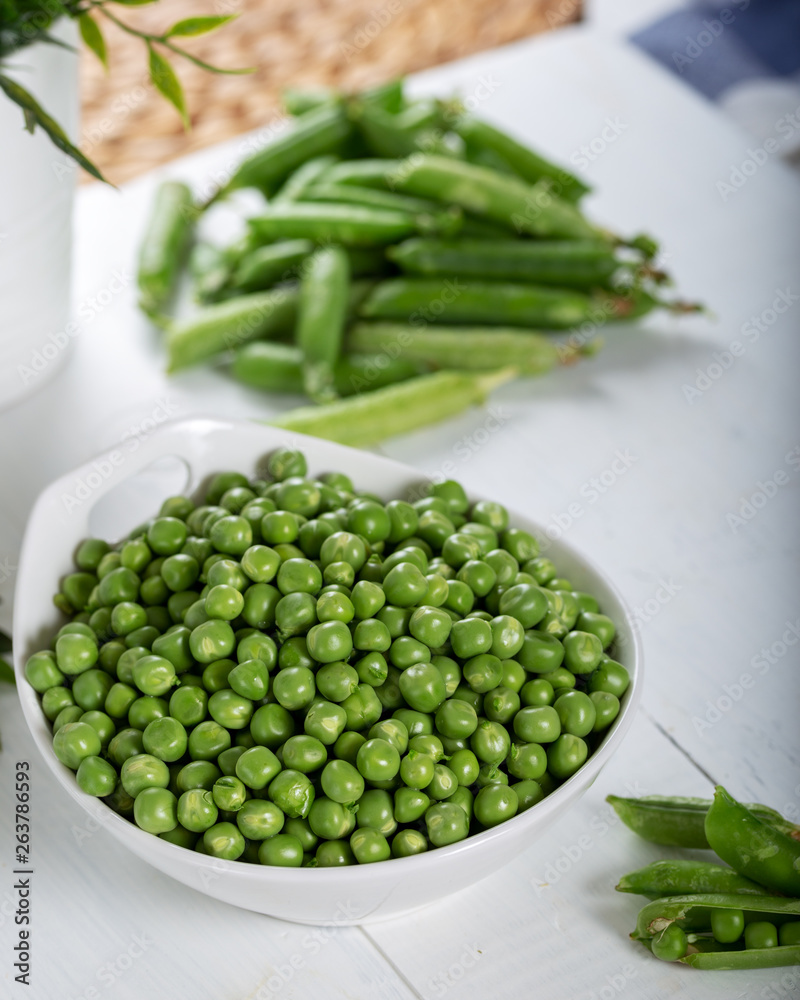 Fresh Green Peas in a Bowl Fresh Green Peas in a Bowl