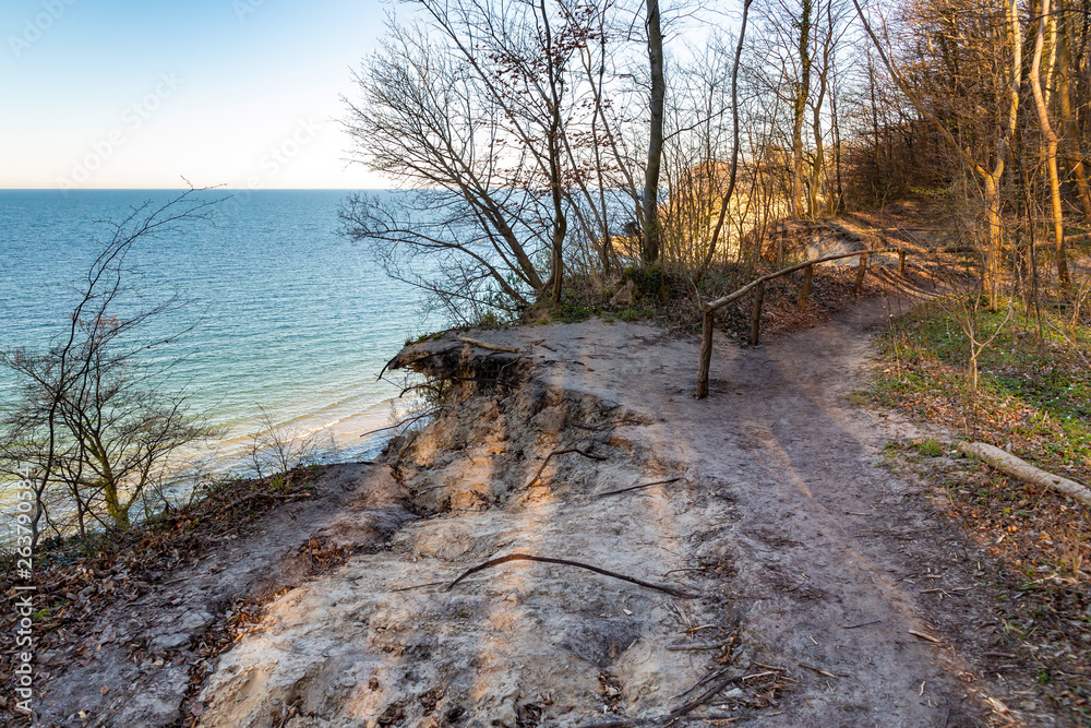 Abbruch der Steilküste bei Göhren Rügen im April 2019