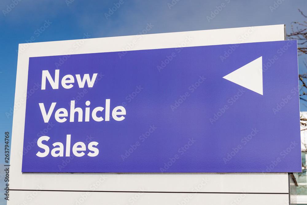 New Vehicles sign at a Car Dealership II