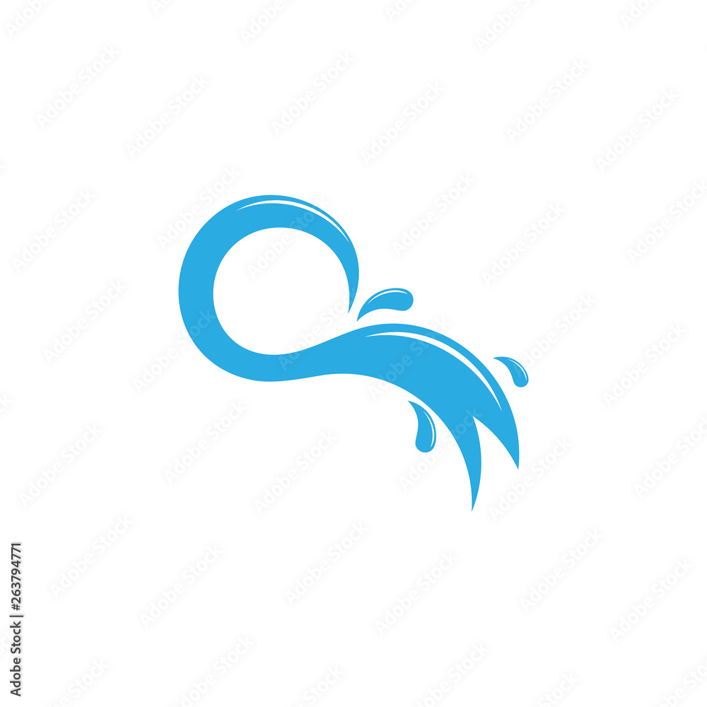 Naklejka premium simple water splash logo vector