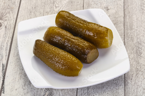 Pickled homemade cucumbers