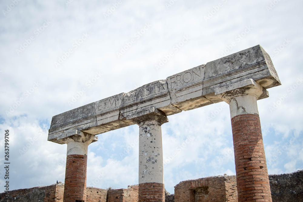 Ancient pillars of Italian city