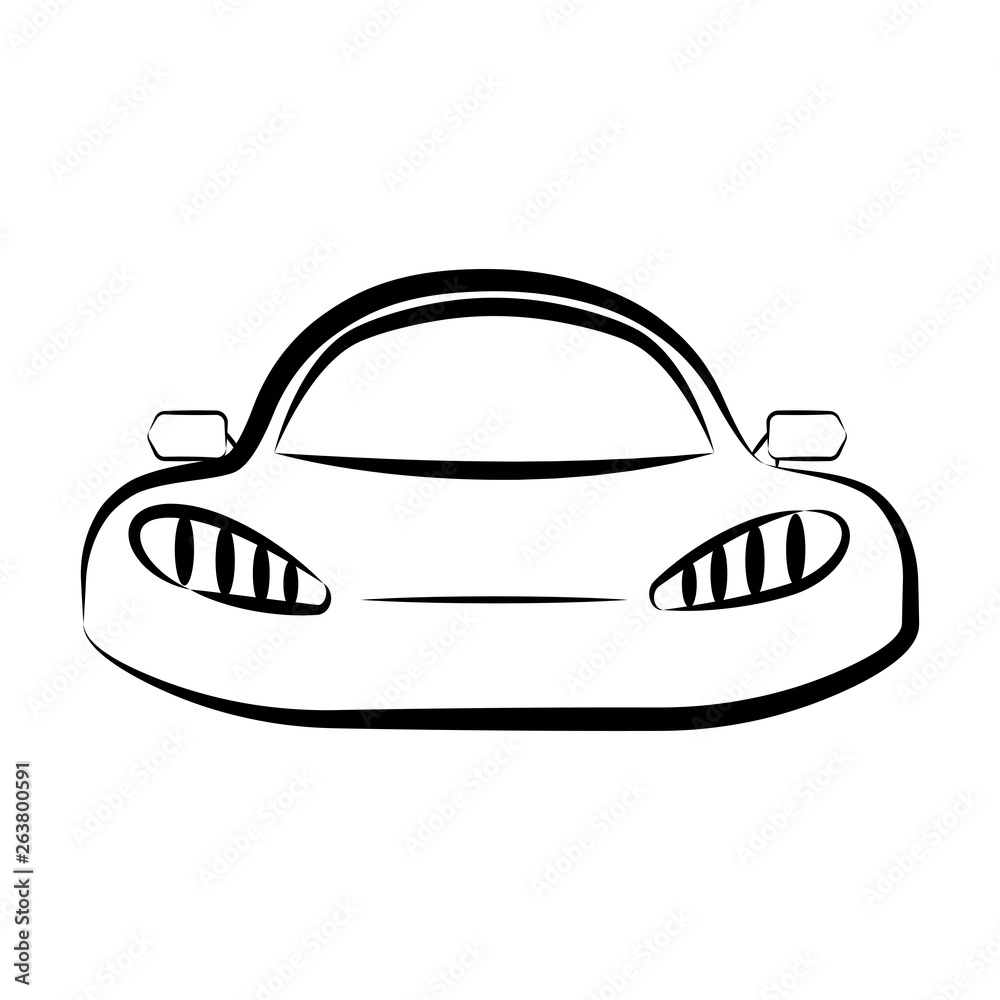 Car Sketch Front: Over 3,779 Royalty-Free Licensable Stock Vectors & Vector  Art | Shutterstock