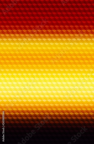Orange gold geometric cube 3D pattern background   square.