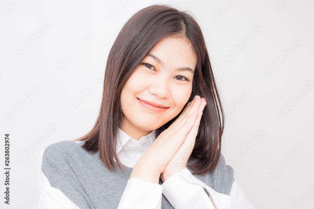 Beautiful asian women sleep hand sign skin beauty Beautiful asian women sleep hand sign skin beauty