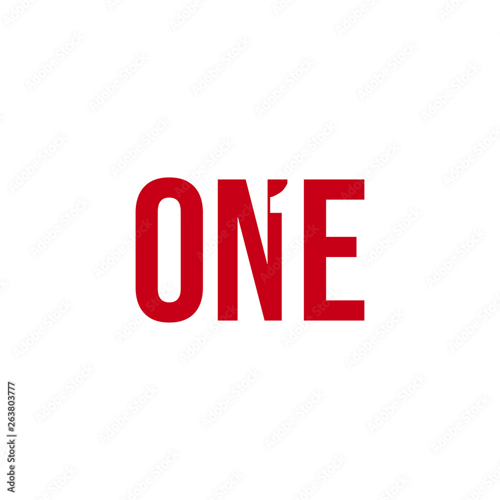 One Logo Design Vector Template Illustration One Logo Design Vector Template Illustration