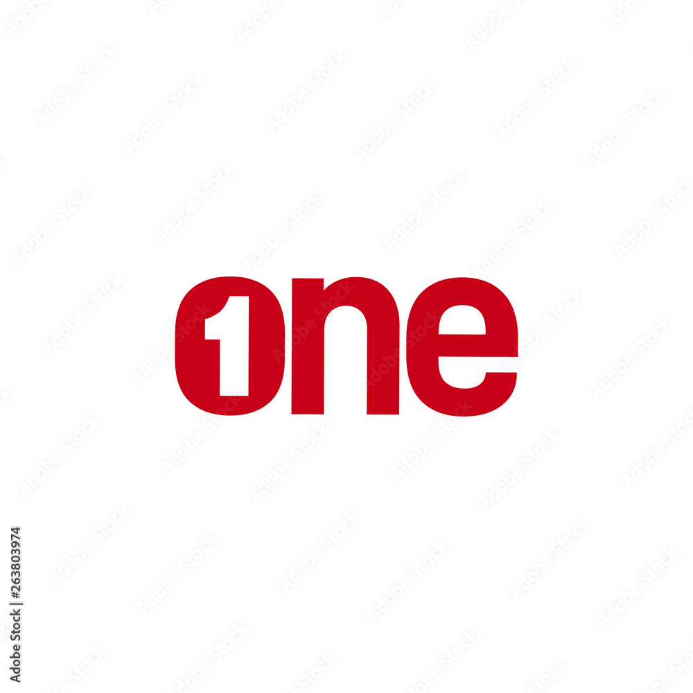 One Logo Design Vector Template Illustration One Logo Design Vector Template Illustration