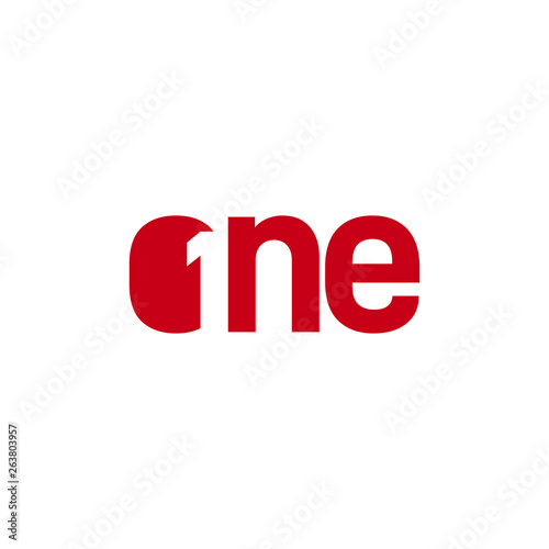 One Logo Design Vector Template Illustration