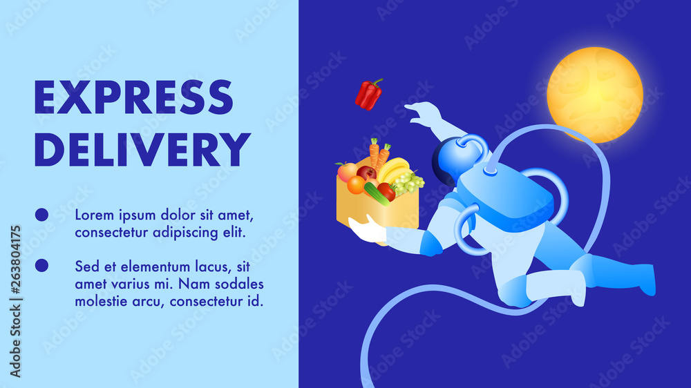 Express Delivery Promo Banner Vector Template