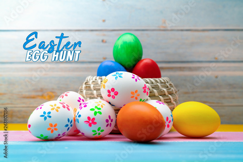 Easter egg, happy Easter sunday hunt holiday decorations