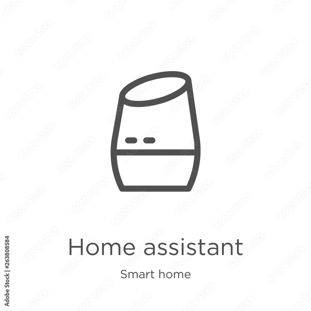 home assistant icon vector from smart home collection. Thin line home