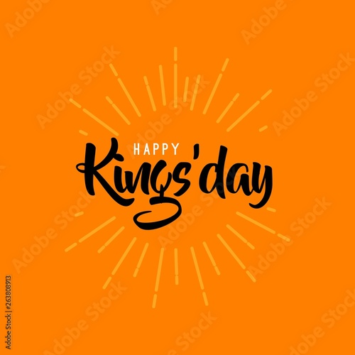 Kings day celebration vector template