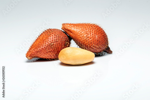 Salak fruit. Salacca ,zalacca on white background