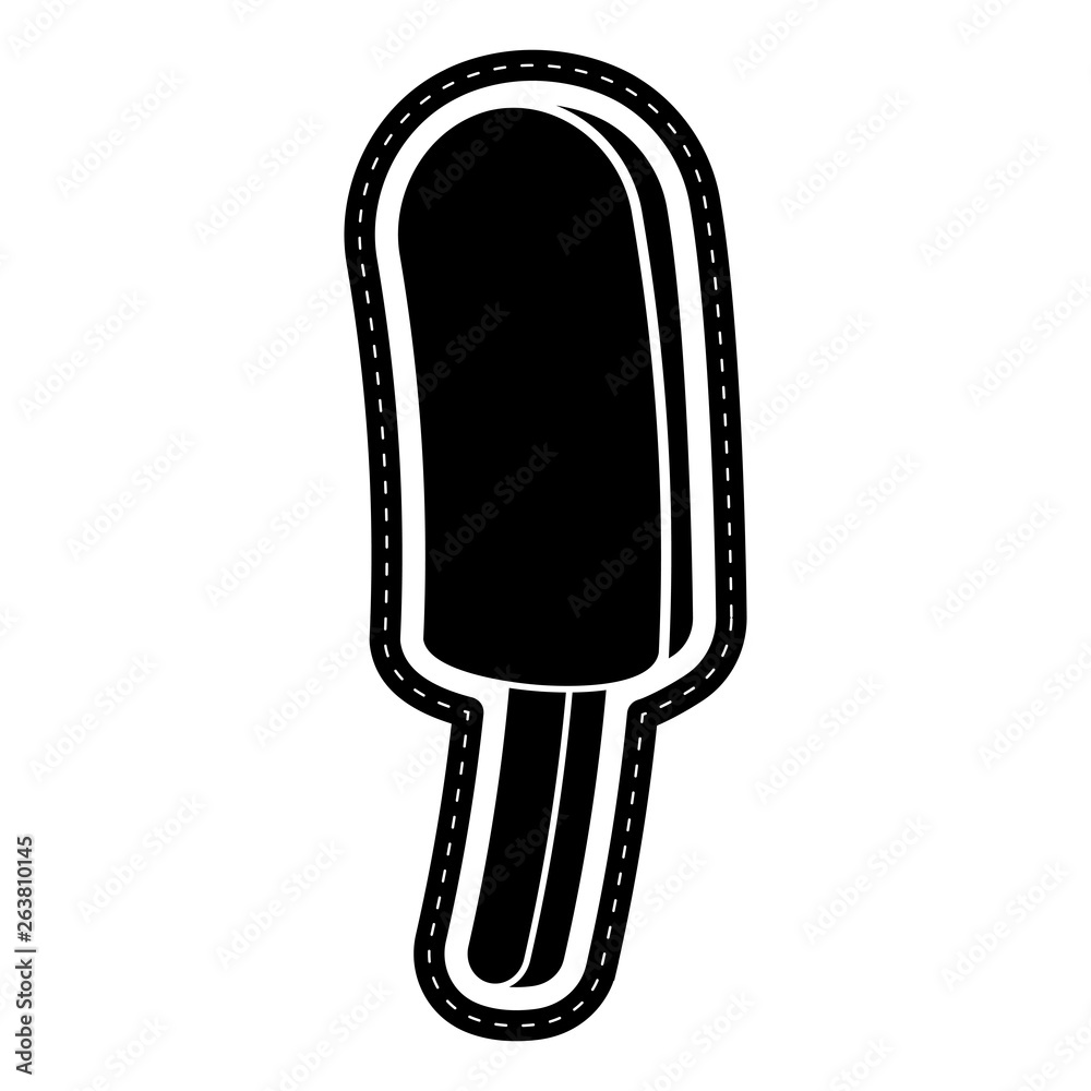 Isolated popsicle icon dottle sticker. Vector illustration design Isolated popsicle icon dottle sticker. Vector illustration design
