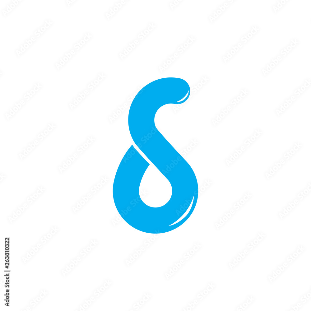 abstract letter ds blue water design logo vector abstract letter ds blue water design logo vector