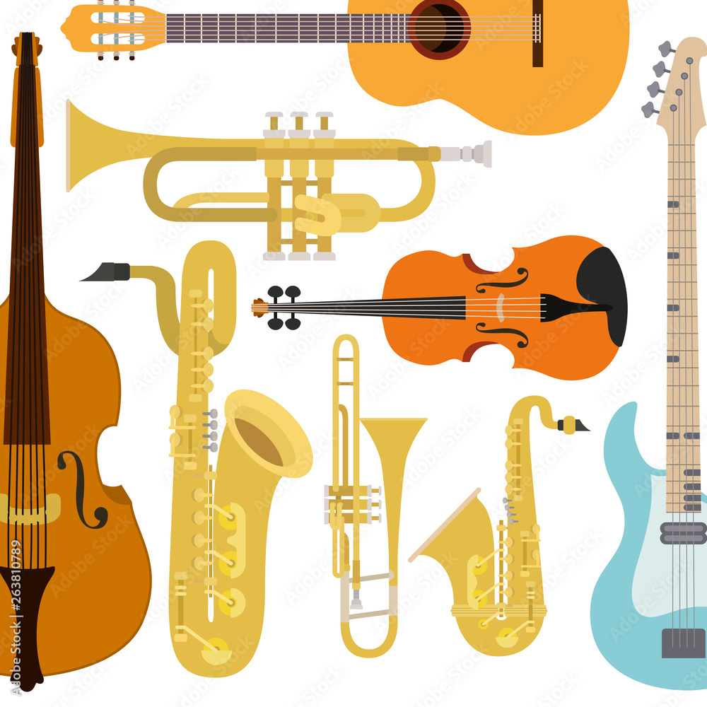 Naklejka premium pattern musical instruments icon