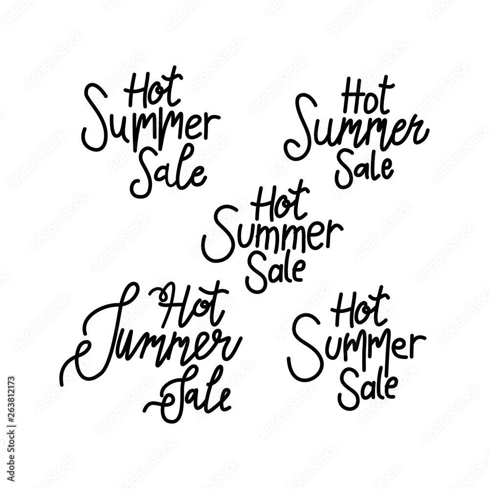 Hot Summer Sale Script Text Design Template Hot Summer Sale Script Text Design Template