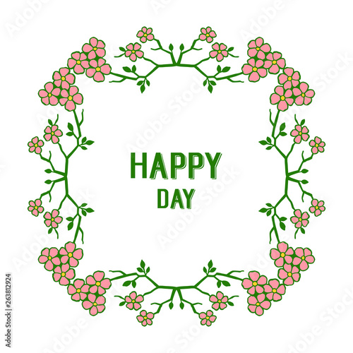 Bild auf Leinwand Vector illustration happy day for various crowd of bouqet frames