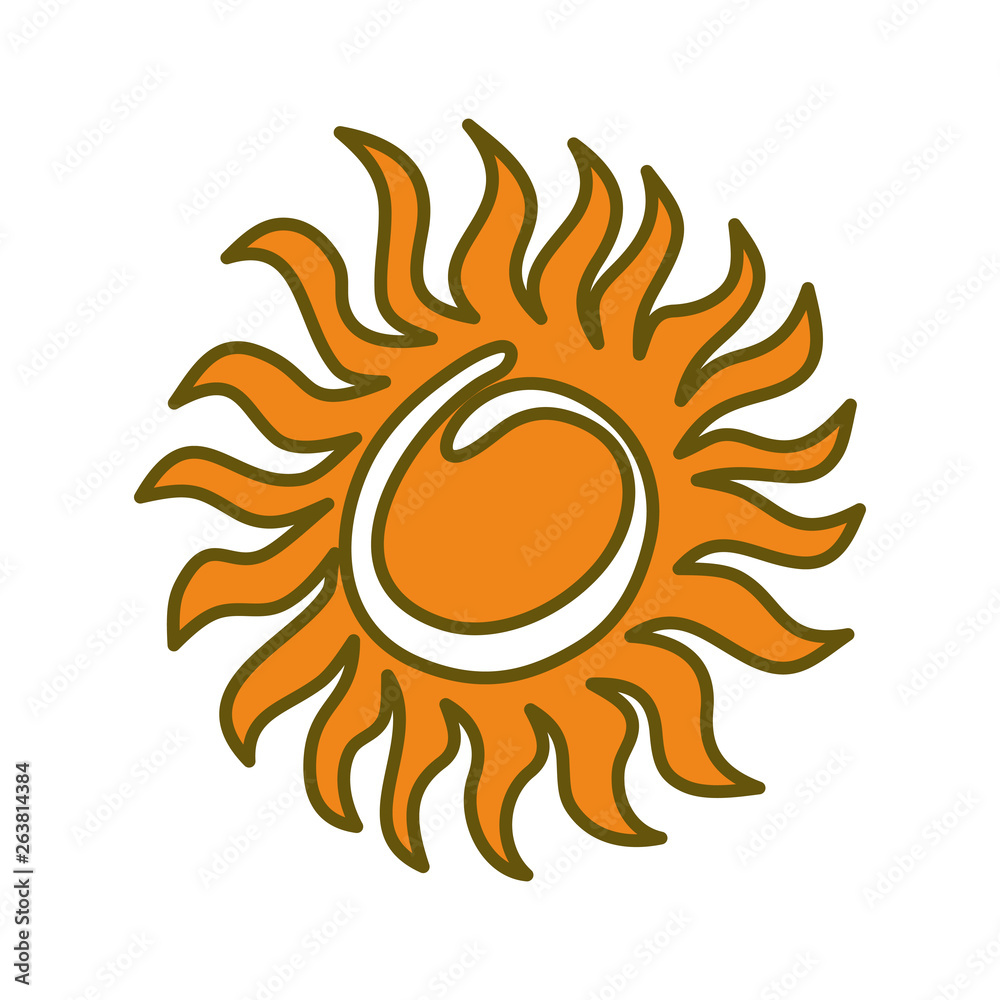 Naklejka premium Sun Abstract Design Illustration Template Vector