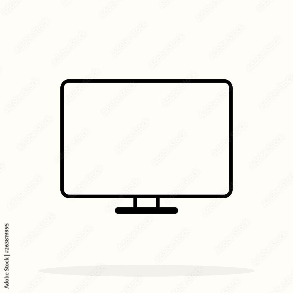 Monitor vector icon pc Icon. Desktop Computer sign. Display symbol for your web site design, logo, app, UI. Vector illustration. Monitor vector icon pc Icon. Desktop Computer sign. Display symbol for your web site design, logo, app, UI. Vector illustration.
