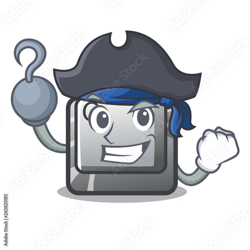 Pirate button Q isolated in the mascot