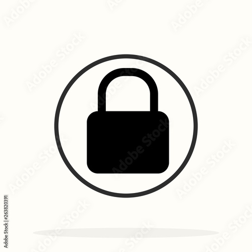 Lock and unlocked vector icons security padlock, password, privacy symbol for graphic design, logo, web site, social media, mobile app, illustration