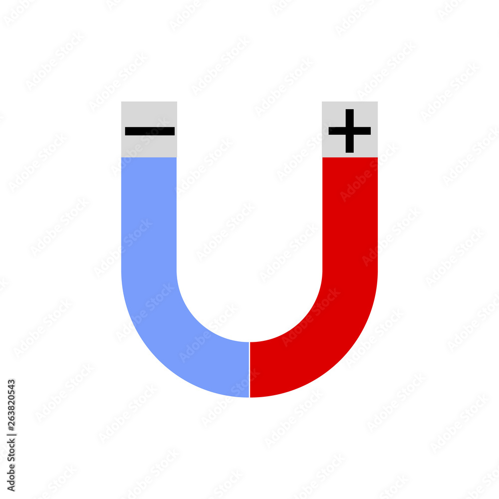 Magnet vector icon on white background. Magnet sign. Magnet vector icon on white background. Magnet sign.