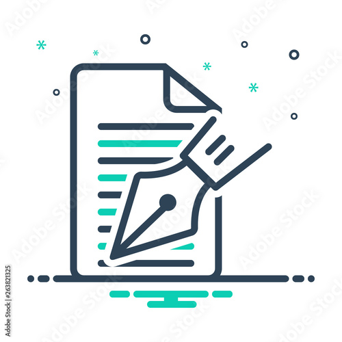 Mix line icon for editorial