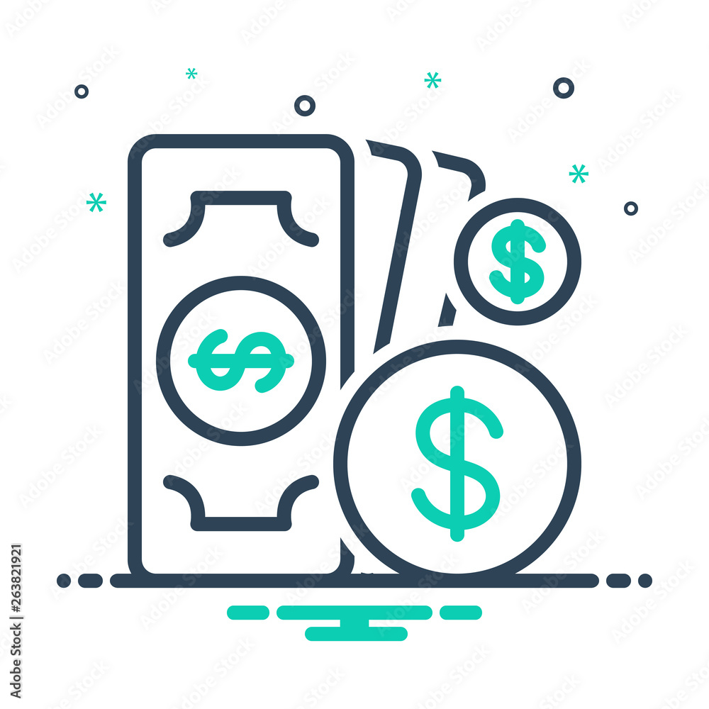 Mix line icon for equal 
