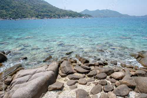 Fototapeta Naklejka Na Ścianę i Meble -  View of Nang Yuan island of Koh Tao island Thailand