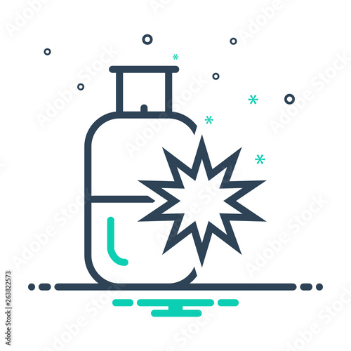 Mix line icon for blaster  