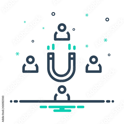 Mix line icon for attractive 