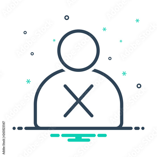 Mix line icon for bad 