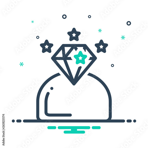 Mix line icon for brilliant