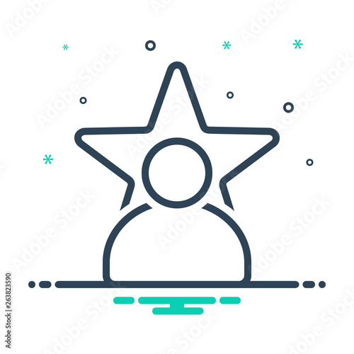 Mix line icon for celebrity 