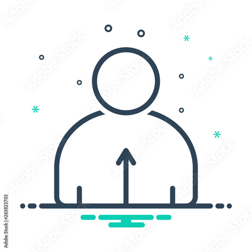 Mix line icon for direct 