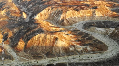 Wallpaper Mural Aerial: Ravine in the Canyons of a Desert in Negev Desert, Israel Torontodigital.ca