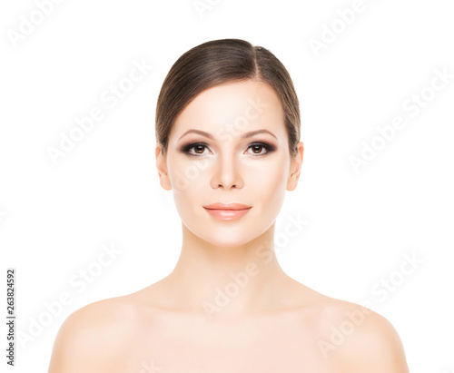 Beautiful young woman with smooth skin. Spa portrait