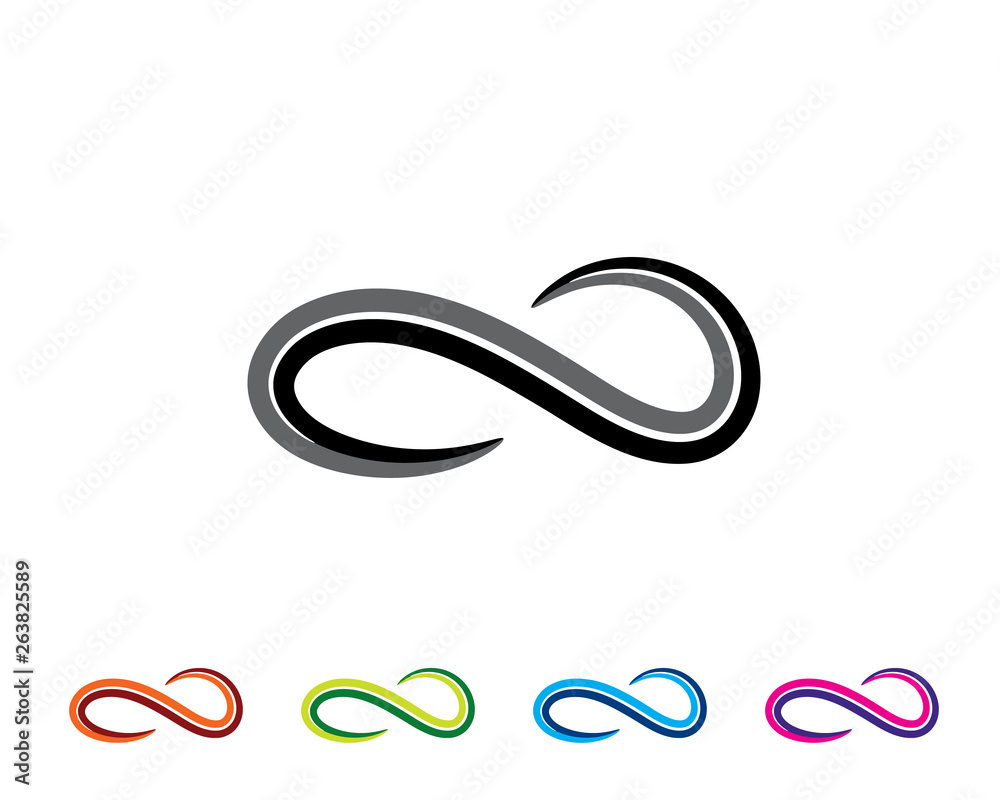 simple infinity symbol made from two paralel lines simple infinity symbol made from two paralel lines