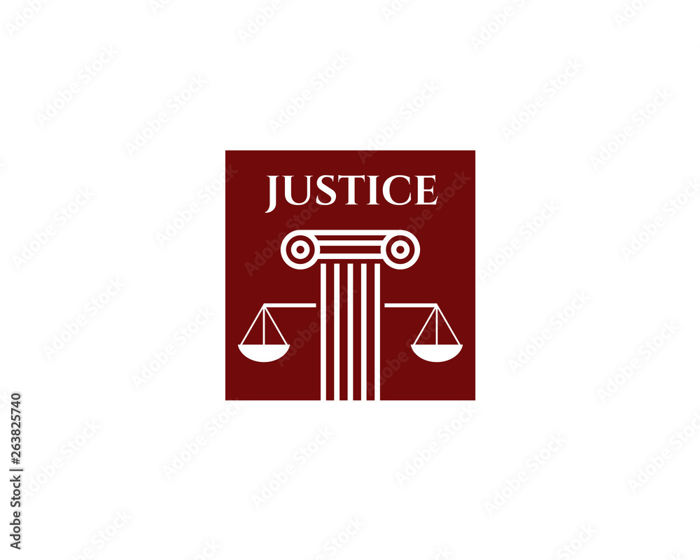 simple justice logo with scale and column simple justice logo with scale and column
