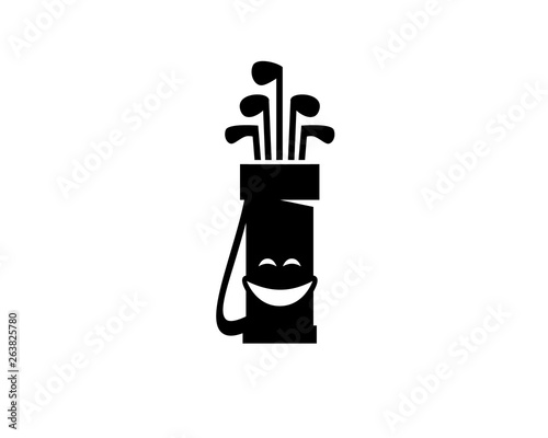 laugh caddy golf bag character mascot