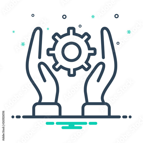 Mix line icon for practical earthly