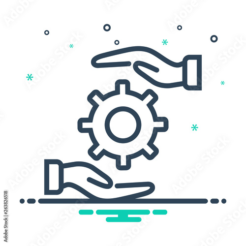 Mix line icon for practical  