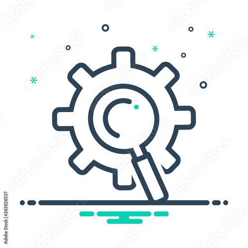 Mix line icon for practical virtual 