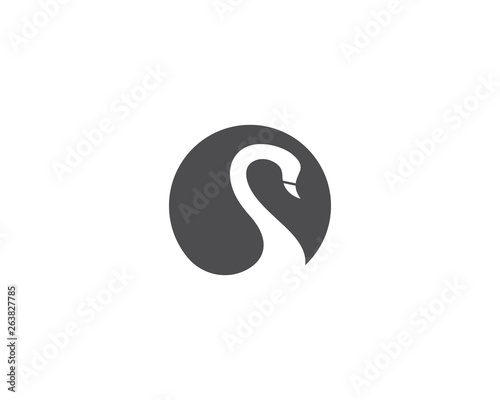 Swan logo Template vector