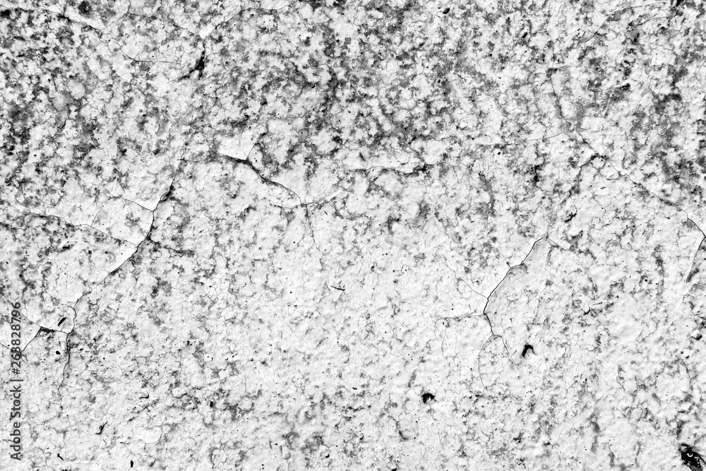 Fototapeta premium Old painted wall background texture close up. Black and white